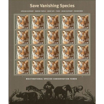 Vanishing Species Full Sealed Pad of 100 Sheets (2000 Stamps) Scott B4