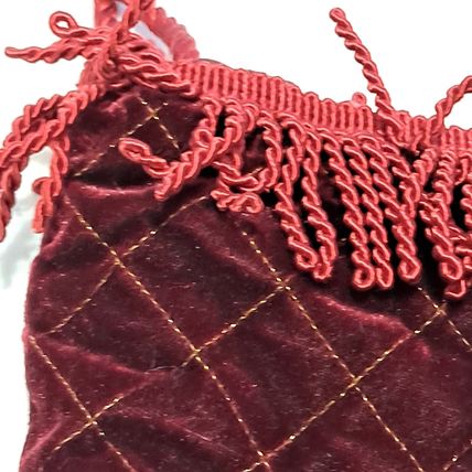 Dillards TRIMMINGS Victorian ELF TOE CHRISTMAS STOCKING Satin Tassels 21"