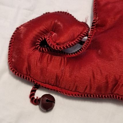 Dillards TRIMMINGS Victorian ELF TOE CHRISTMAS STOCKING Satin Tassels 21"