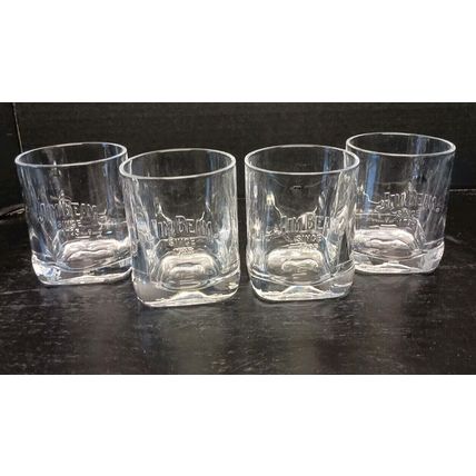 Set Of 4 Jim Beam Double Old Fashion / Rocks Glasses-10 Oz-NEW-FAST SHIPPING