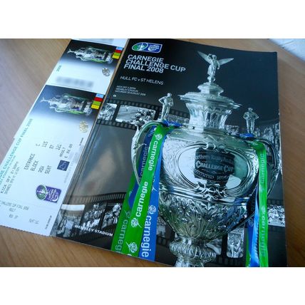 Rugby League Challenge Cup Final 2008 ST HELENS v HULL FC with tickets WEMBLEY