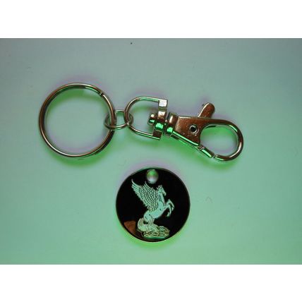 Trolley Coin Keyring Reusable One Pound Shopping Token Shape £1.00 coin