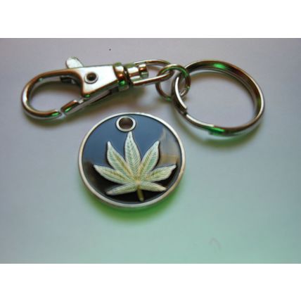 Trolley Coin Keyring Reusable One Pound Shopping Token Shape £1.00 coin