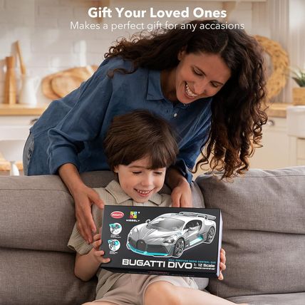 MIEBELY Remote Control Car, Bugatti Divo 1/12 Scale Rc Cars 12Km/H, 2.4Ghz Licen
