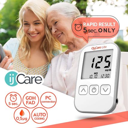 Oh’Care Lite Blood Sugar Testing Monitor – 150 Glucose Test Strips, 200 Lancets,