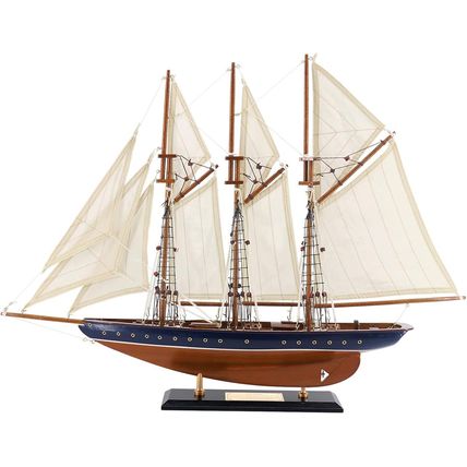 NAUTIMALL 25" Wooden Sailboat Model Sailing Yacht Atlantic Schooner Ship Scale R
