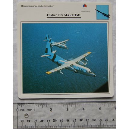 Fokker F.27 Maritime - Netherlands - Recon & Observation - Collectors Club Card
