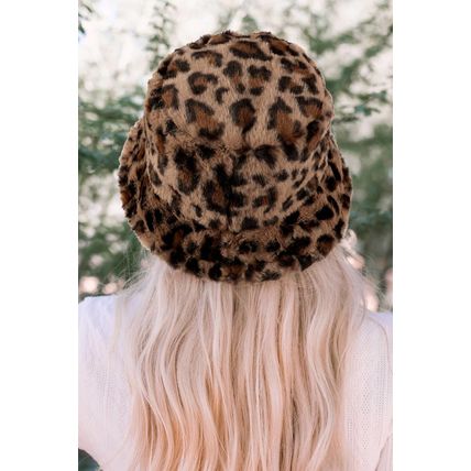 Thai Curry Leopard Plush Wide Brim Winter Fishman Hat