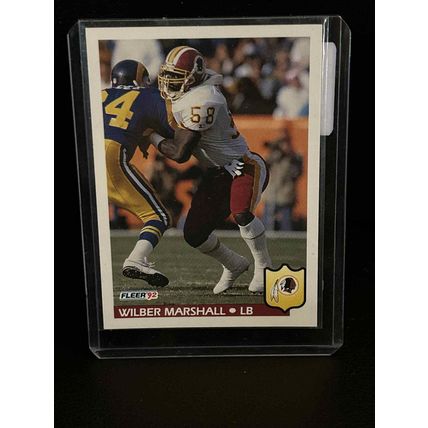 Wilber Marshall #424 | 1992 Fleer Football Trading Card