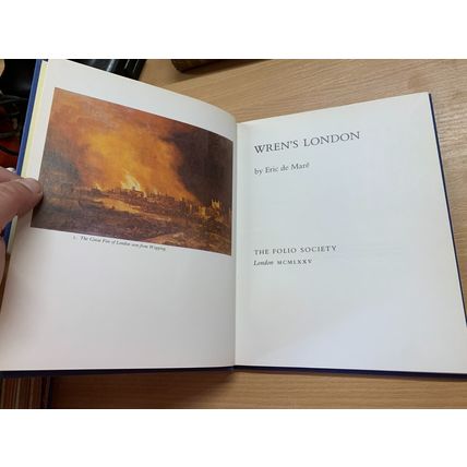 1975 FOLIO SOCIETY "WREN'S LONDON" ERIC DE MARE ILLUSTRATED LARGE HB BOOK (P4)