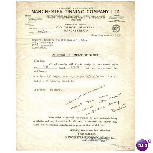 1953 MANCHESTER TINNING CO LTD, BROOKSIDE WORKS 8SEP53