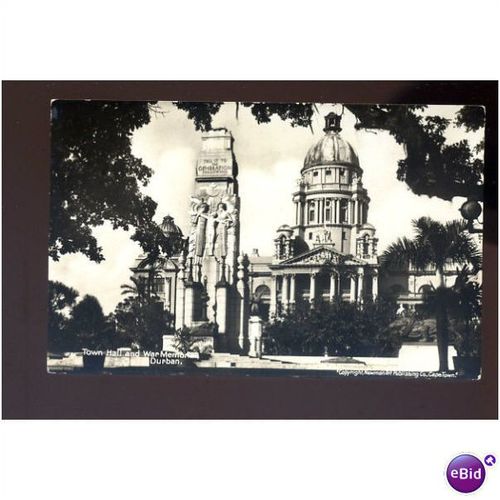South Africa DURBAN Town Hall/War Memorial Postcard by Newman