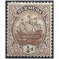Bermuda 1910 SG44 1/4d Brown Mounted Mint...