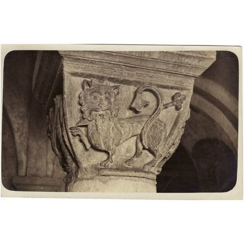 RP Postcard Pillar Capital CANTERBURY Cathedral Crypt Real Photo