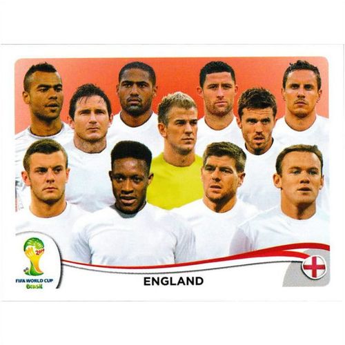 2014 Panini World Cup Soccer Stickers - #299 - England Team