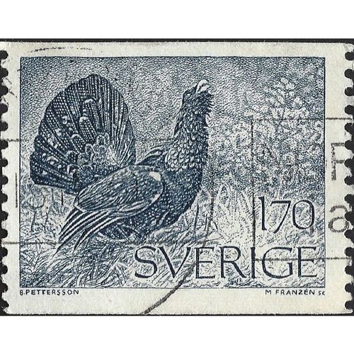 SWEDEN, BIRDS, Wood Grouse, blue 1975, 1.70Kr