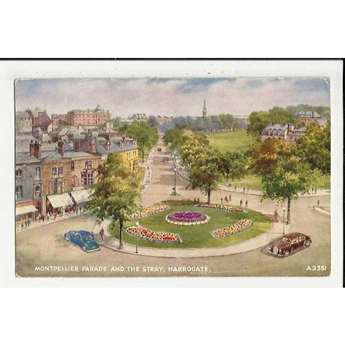 A 2351 Yorkshire HARROGATE Parade Valentine "Art Colour" Postcard