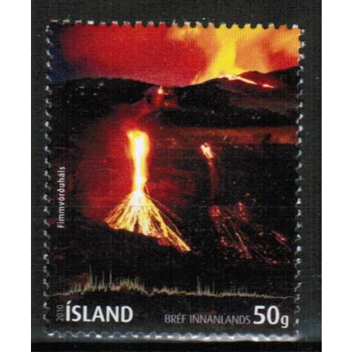 2010 Iceland Sc# 1206 MNH - Volcano 50g (75 kr)