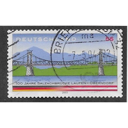 GER 2003 55c (S/A)'100TH ANN OF OBENDORF - LAUFEN BRIDGE' FINE USED(EBID76-607)
