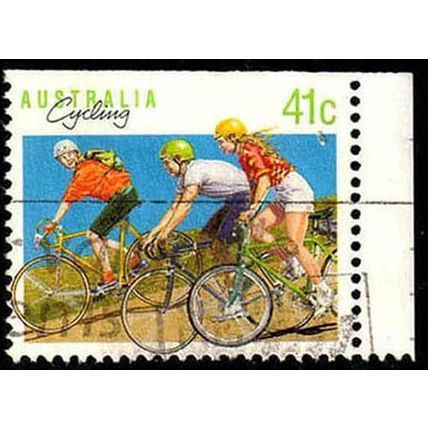 Australia 1989 Sport 41c Cycling Used Bkt. Stamp.