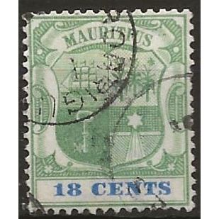 Mauritius 1895 SG132 18c Green & Ultramarine Fine Used ..