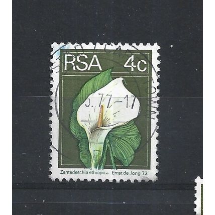 SouthAfrica.SG351 4c Arum Lily.Paper Unchecked.Fine Used.Sep25d