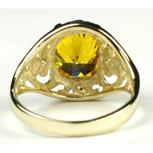 Golden Yellow CZ, 10KY Gold Ring, R004