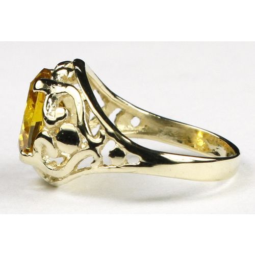 Golden Yellow CZ, 10KY Gold Ring, R004