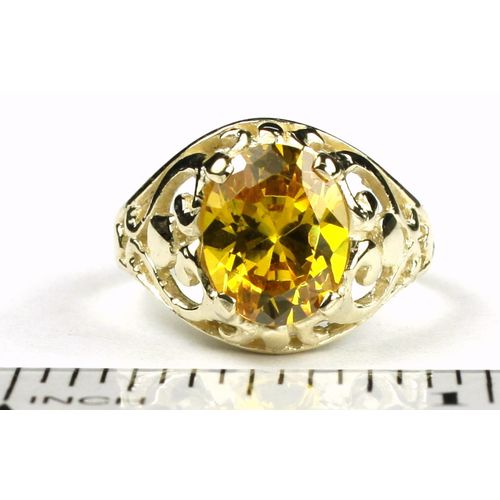 Golden Yellow CZ, 10KY Gold Ring, R004