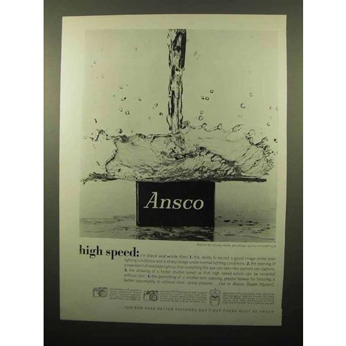 1961 Ansco Super Hypan Film Ad - High Speed