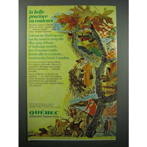 1967 Quebec Canada Tourism Ad - La Belle Province