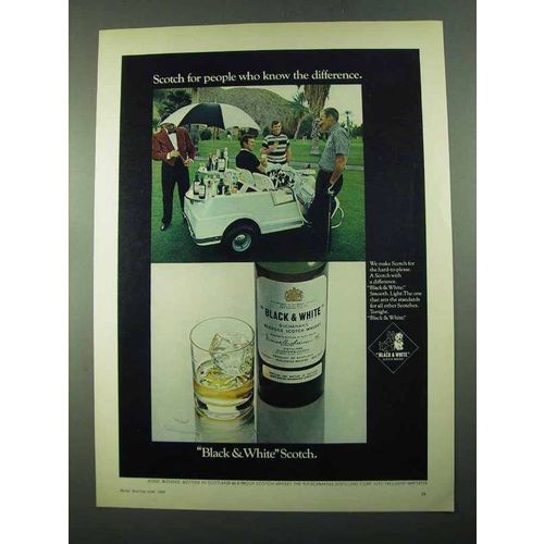 1969 Black & White Scotch Ad - People Know
