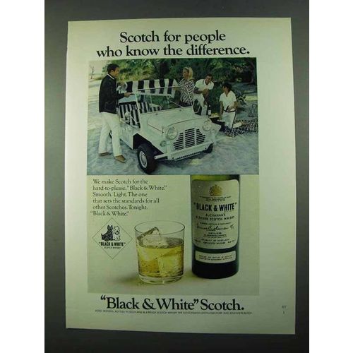 1969 Black & White Scotch Ad - Know the Difference