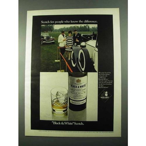 1969 Black & White Scotch Ad - People Know Difference