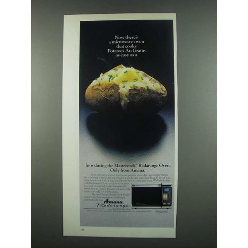 1984 Amana Mastercook Radarange Oven Ad - Potatoes
