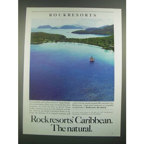 1988 Rockresorts Caribbean resorts Ad - The Natural