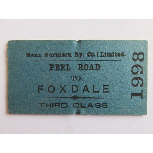 Manx Northern Railway Peel Road - Foxdale Ticket #2
