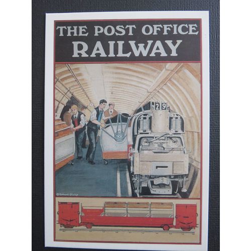 National Postal Museum 1994 postmark on The Post Office Railway Postcard