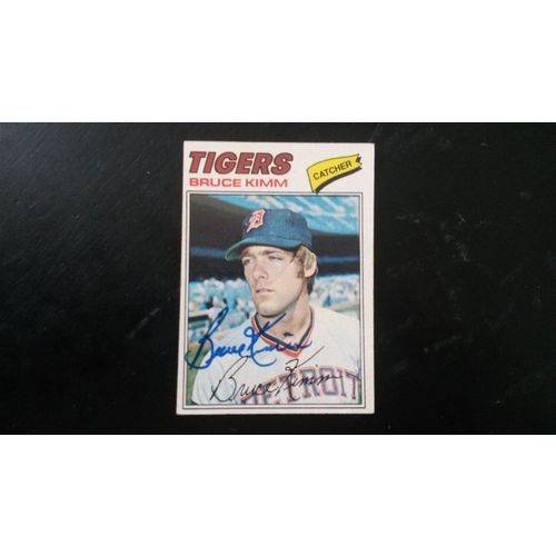 1977 Topps Card # 554 Bruce Kimm Autograph 201610031046 Detroit Tigers