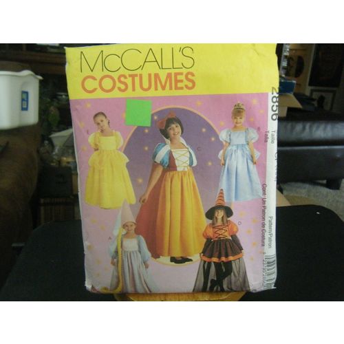 McCall's 2856 Girl's Rapunzel Snow White Cinderella Witch Belle Pattern - Sz 4-6