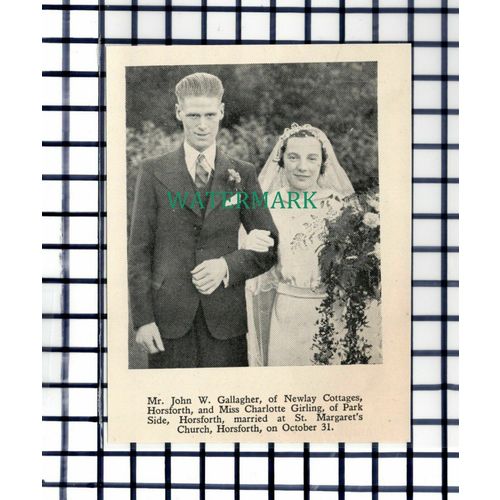 C7091) Mr John W Gallagher Newlay Cottages Horsforth Charlotte Girling - 1936