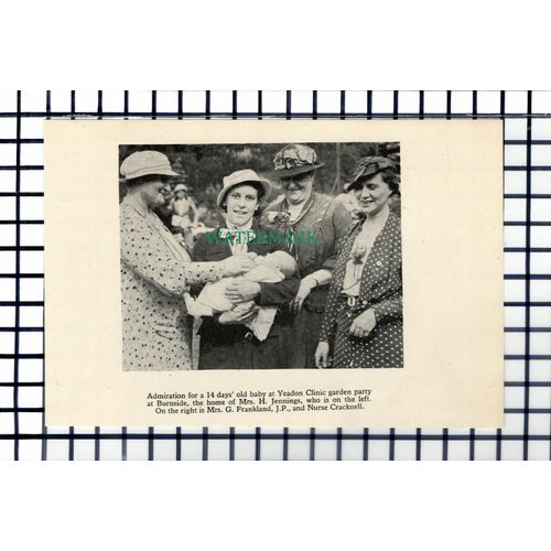 C7082) Yeadon Clinic Burnside Mrs H Jennings Cracknell Frankland - 1936 Cutting