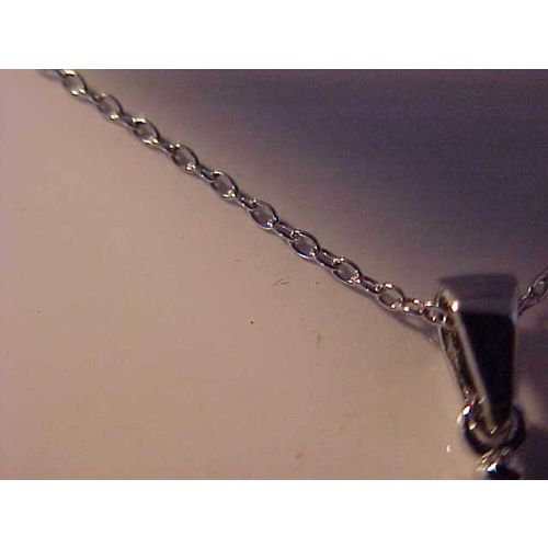 Cross Necklace Sterling Silver Cubic Zirconia Danecraft Necklace 18"