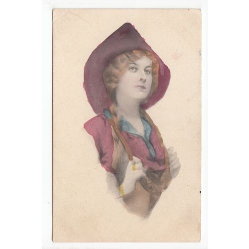 Lady Artist Signed Schlesinger Bros 1913 Art Postcard