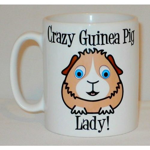 Crazy Guinea Pig Lady Mug Can Be Personalised Animal Lover Breeder Beware Gift