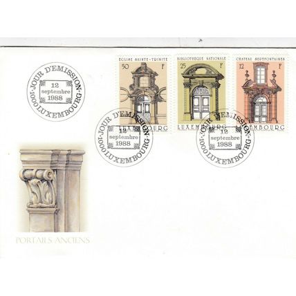 Luxembourg 1988 Doorways FDC special cancel Unaddressed VGC
