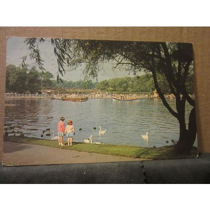 BOATING LAKE, STANLEY PARK , BLACKPOOL, LANCASHIRE used postcard 1969 pm =