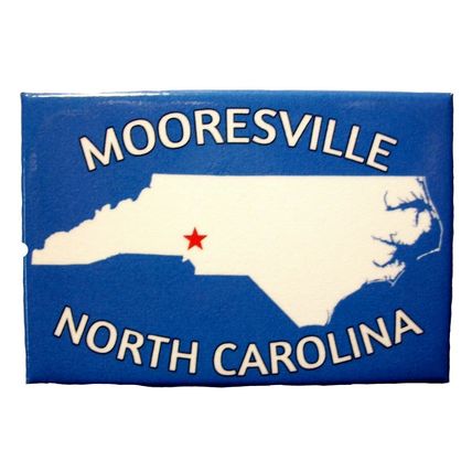 Mooresville North Carolina Blue Fridge Magnet