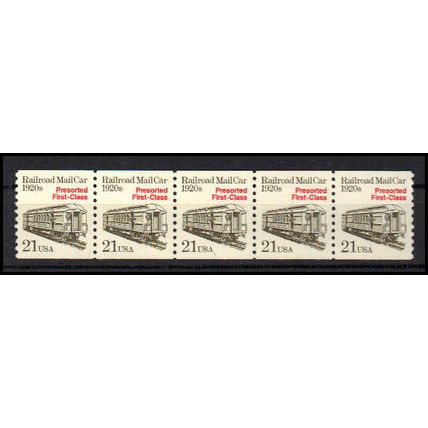 2265 21c Mail Car Very Fine MNH Dry Gum PNC 1/5 X1192