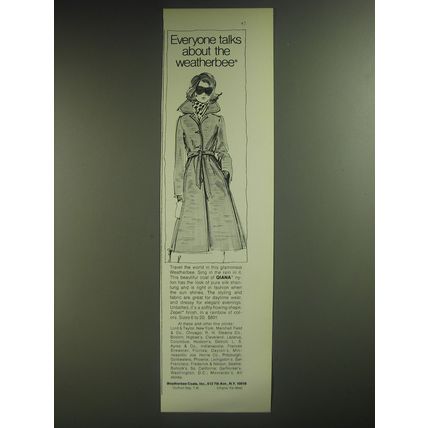 1974 Weatherbee Coat Ad - Everyone talks about the weatherbee